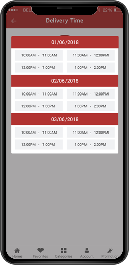 delivery schedule