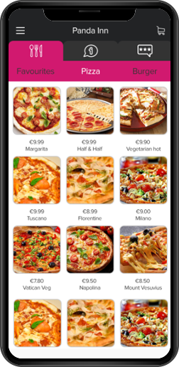 pizza menu list