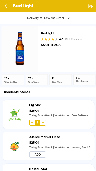 alcohol item details